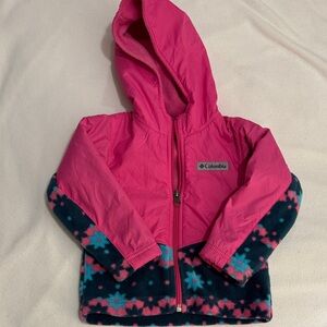 Columbia Pink and blue Hooded winter Jacket size 2t